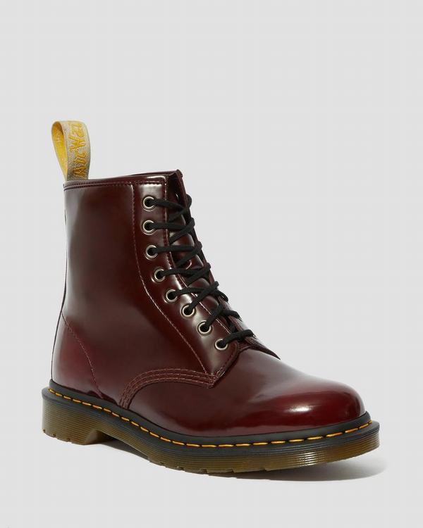 Dr Martens Dámské Kotníkové Boty Vegan 1460 Červené, CZ-106948